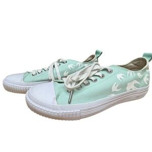 MCQ Swallow Vulc Low Top Sneakers Mint  White Swallows EU 39/W8-8.5,M 6- 6.5